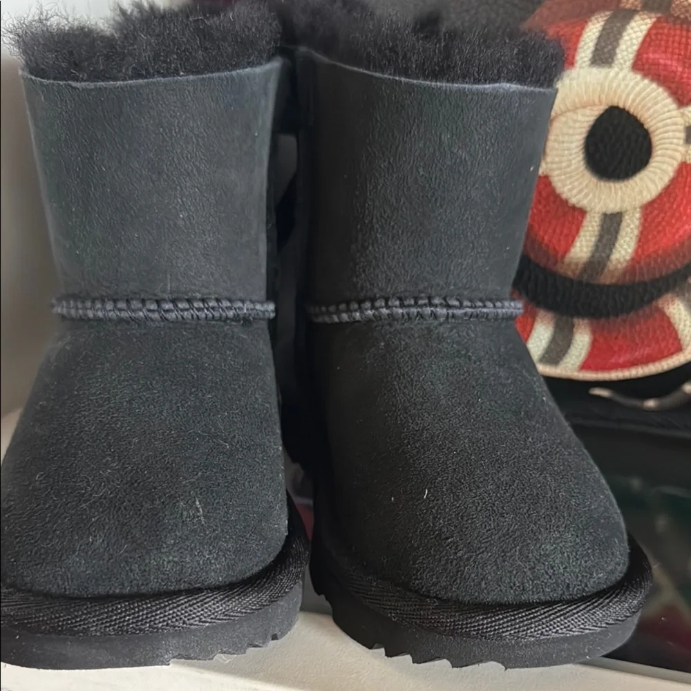 UGG Kids Black Boots - Picture 5 of 7